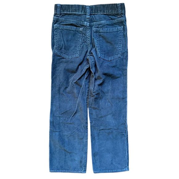 Old Navy Corduroy Boys Pants Size 7 Reg Slim Straight Dark Blue Adjustable Waist - Picture 2 of 5